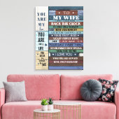 妻パーソナライズされたへの手紙 キャンバスプリント (インサイチュ (リビング))