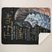 妻パーソナライズされたへの手紙 シェルパブランケット (正面(横))