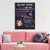 妻パーソナライズされたへの手紙、妻への誕生日贈り物 キャンバスプリント (インサイチュ (リビング))
