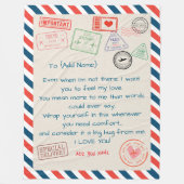 妻パーソナライズされたへの贈り物 – カスタム毛布ギフト フリースブランケット (正面)