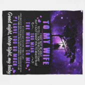 妻パーソナライズされたへ夫からの手紙空白の フリースブランケット (正面(横))