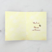 妻パーソナライズされた八周年記念グリーティングカード カード (内部)