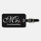 妻パーソナライズされた新婦結婚 ラゲッジタグ (正面横)