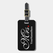 妻パーソナライズされた新婦結婚 ラゲッジタグ (正面縦)