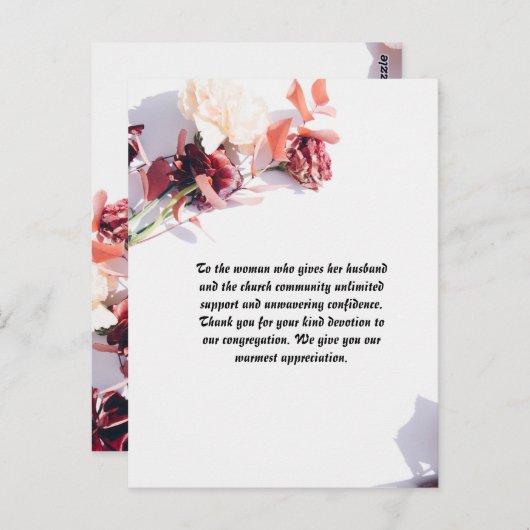 妻パーソナライズされた用名刺 ポストカード (正面/裏面)