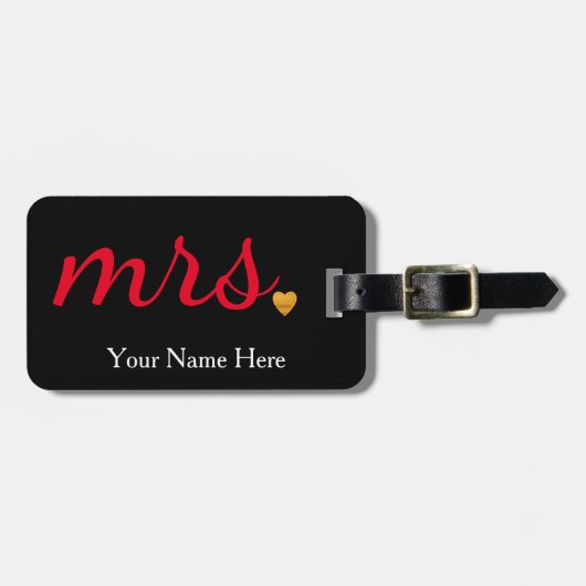 妻パーソナライズされた花嫁の新しい荷物結婚Ta ラゲッジタグ (正面横)