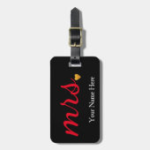 妻パーソナライズされた花嫁の新しい荷物結婚Ta ラゲッジタグ (正面縦)