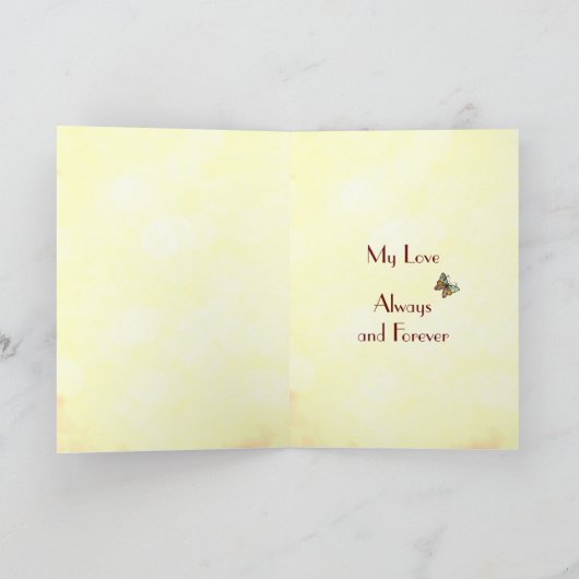 妻パーソナライズされた10周年記念グリーティングカード カード (内部)