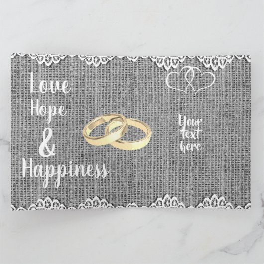 妻パーソナライズされた13周年記念カード カード (内部)