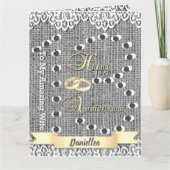 妻パーソナライズされた13周年記念カード カード (正面)