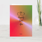 妻パーソナライズされた40周年記念カード カード (裏面)