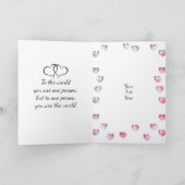 妻パーソナライズされた40周年記念カード カード (内部)