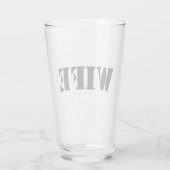 妻ビール茶タンブラーの飲むガラス タンブラーグラス (裏面)