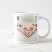 妻フォトグリーン文字ジャイアントコーヒーマグ ジャンボコーヒーマグカップ (右)