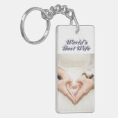 妻フォトグレー キーホルダー (正面左)