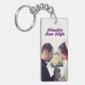 妻フォトパープル キーホルダー (正面左)