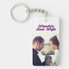 妻フォトパープル キーホルダー