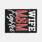 妻マファイターブレイン動脈瘤認識度サポート フリースブランケット (正面(横))