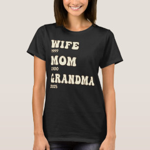 妻ママおばあちゃんパーソナライズされた年グルーヴィカスタムー Tシャツ