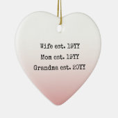 妻ママおばあちゃん祖母のための確立されたギフト セラミックオーナメント (右)