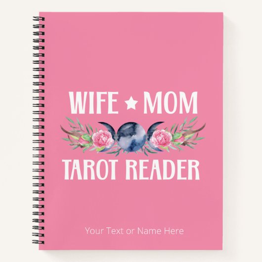 妻ママタロットリーダフラワームーン〔雄ジカの〕枝角ボホ ノートブック (正面)