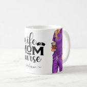 妻ママナースパーソナライズされたコーヒーマグ コーヒーマグカップ (正面右)