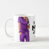 妻ママナースパーソナライズされたコーヒーマグ コーヒーマグカップ (左)