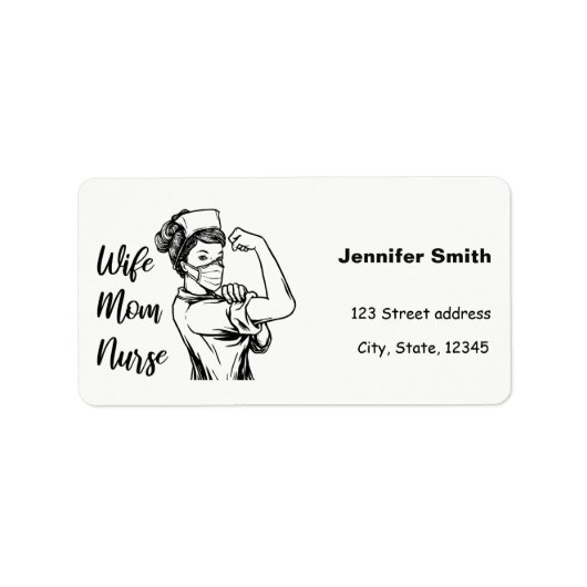 妻ママナース ラベル (正面)