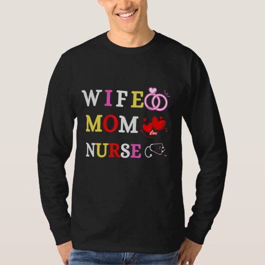 妻ママナース Tシャツ (正面)