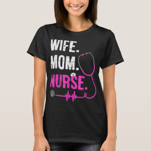 妻ママナースRN LPNおもしろいナース看護マザー Tシャツ