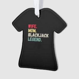 妻ママブラックジャック伝説カード21レトロヴィンテージO オーナメント