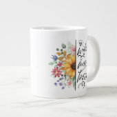 妻ママボスバおもしろいダスヒマワリ母の日 ジャンボコーヒーマグカップ (正面右)