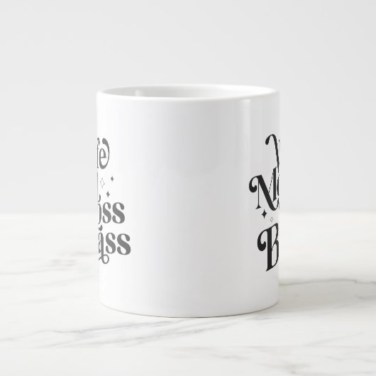 妻ママボスバおもしろいダス皮肉な母の日 ジャンボコーヒーマグカップ (正面)