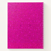 妻ママボスバーベおもしろいスクリプトタイポグラフィホットピンク ノートブック (裏面)