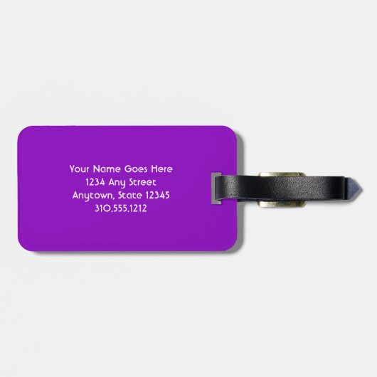 妻ママボスベーはっきりしたスクリプトタイポグラフィホットピンク ラゲッジタグ (裏面横)