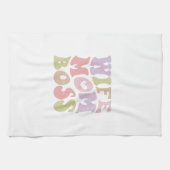 妻ママボスレトロスクリプト母の日 キッチンタオル (横)