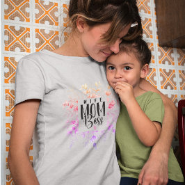 妻ママボス水の色の母の日 Tシャツ