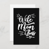 妻ママボス 出欠カード (正面/裏面)