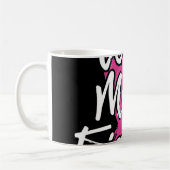 妻ママ戦闘乳癌の患者ピンクアワーン コーヒーマグカップ (左)