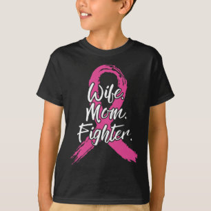 妻ママ戦闘乳癌の患者ピンクアワーン Tシャツ