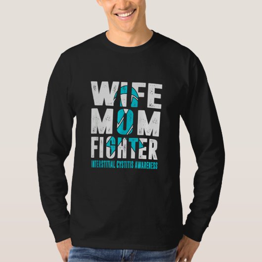 妻ママ戦闘機間質膀胱炎認識度 Tシャツ (正面)