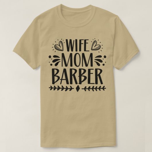 妻ママ理容師1 Tシャツ (デザイン正面)