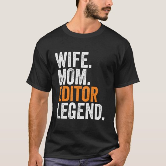 妻ママ編集者伝説おもしろい占領事務所Wom Tシャツ (正面)