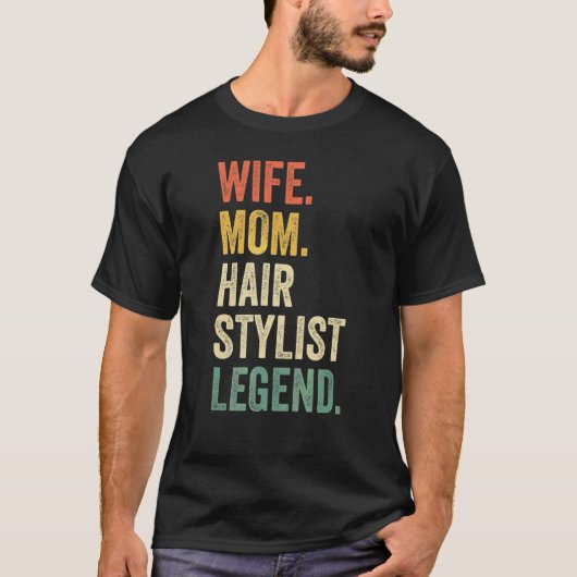 妻ママ美容師レジェンドヘアドレッサーサロンモ Tシャツ (正面)
