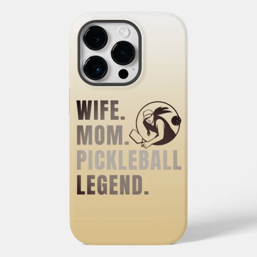 妻ママPickleball伝説 – ヴィンテージおもしろいズ Case-Mate iPhoneケース (裏面)