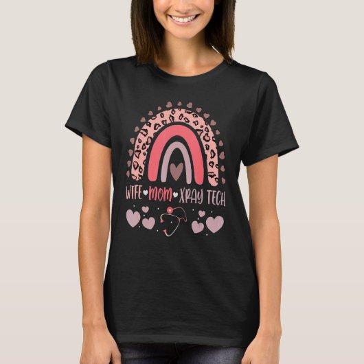 妻ママX線テック強い母親として母ナースママMo Tシャツ (正面)
