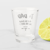 妻モダン娘おもしろい子の父の日 ショットグラス (裏面)