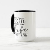 妻ユニーク誕生日ギフト、おもしろい諺ノベルティ マグカップ (正面左)