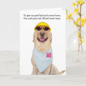 妻ユーモアのあるからの父の日 カード (黄色い花)