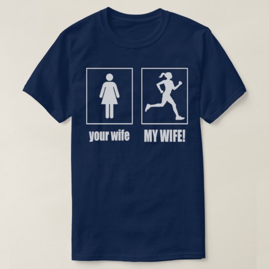 妻ランナー Tシャツ (デザイン正面)